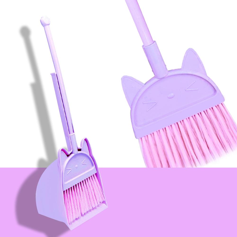 Mini Broom with Dustpan for Boys, Kids Small Cleaning Set Combo, Pretend Play Toy, Toddler Kitchen Dress Up, Frog, Play Kitchen Accessories, Cleaning Playset
