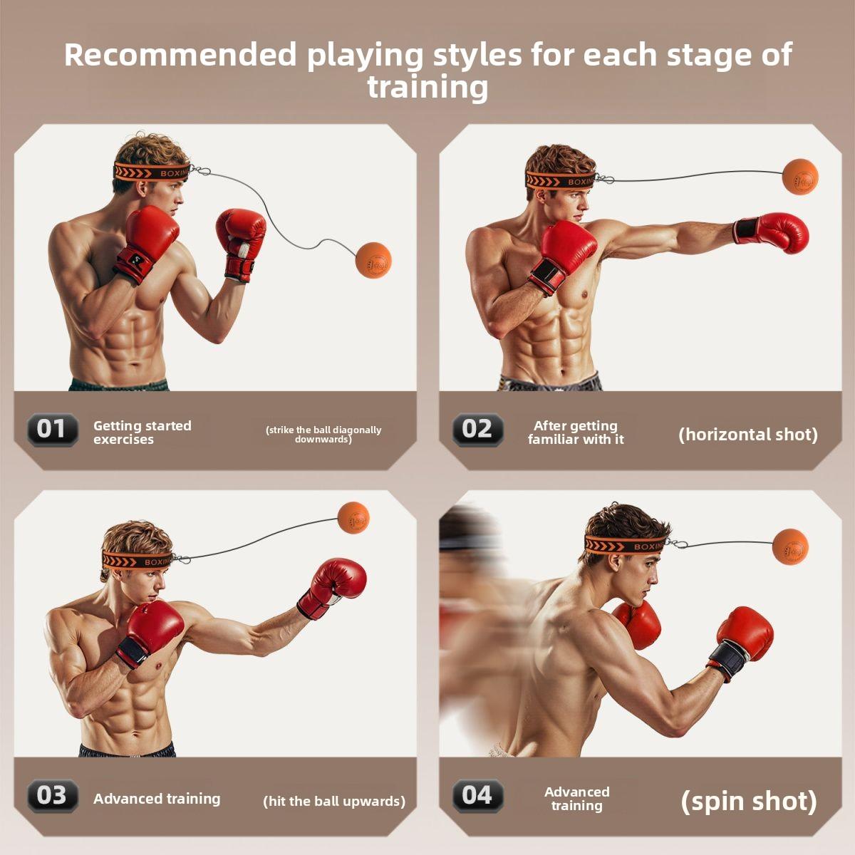 Head-mounted children's combat stress-relief training speed ball, smooth surface PU foam reaction magic ball