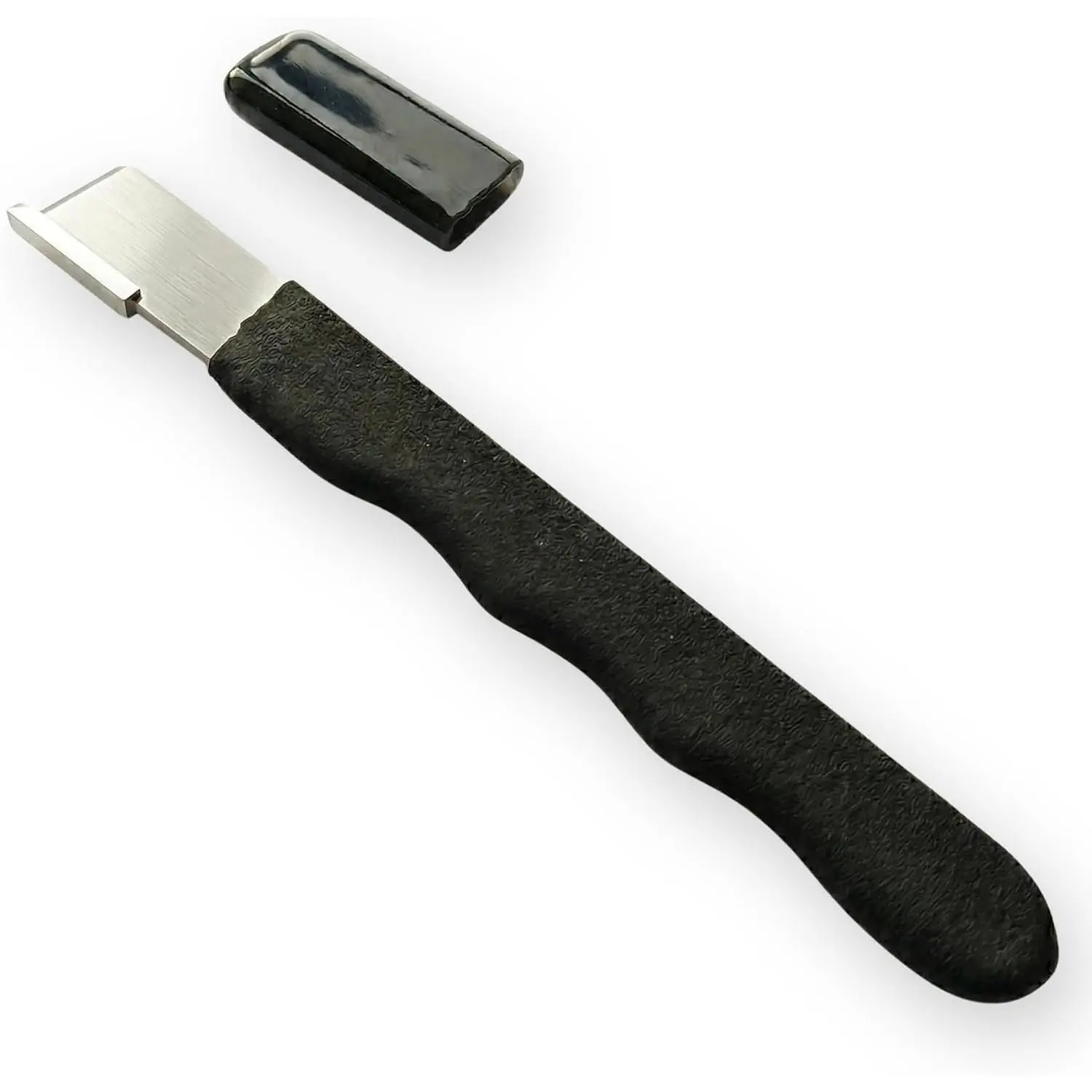 Tool  Sharpener - 5" Handheld  Multi-Purpose Solid Carbide Sharpener w Protective Cover,  Non-Slip Handle for Pruners Loppers Shears