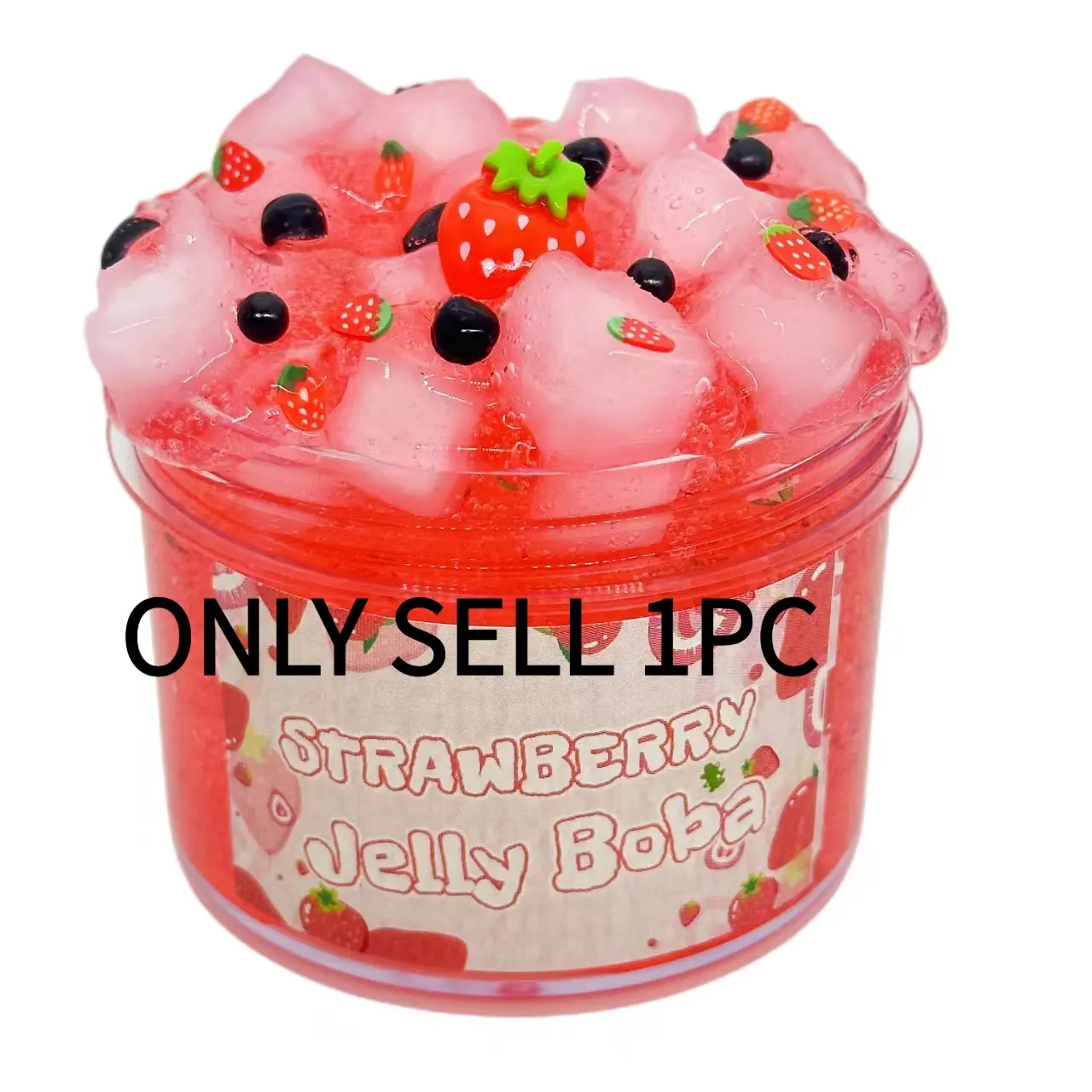 Soft Non-Sticky Slime Toy with Strawberry, Grape, Peach Flavors, Crystal Material, Ideal Christmas Decoration, Party Gift, Birthday Present