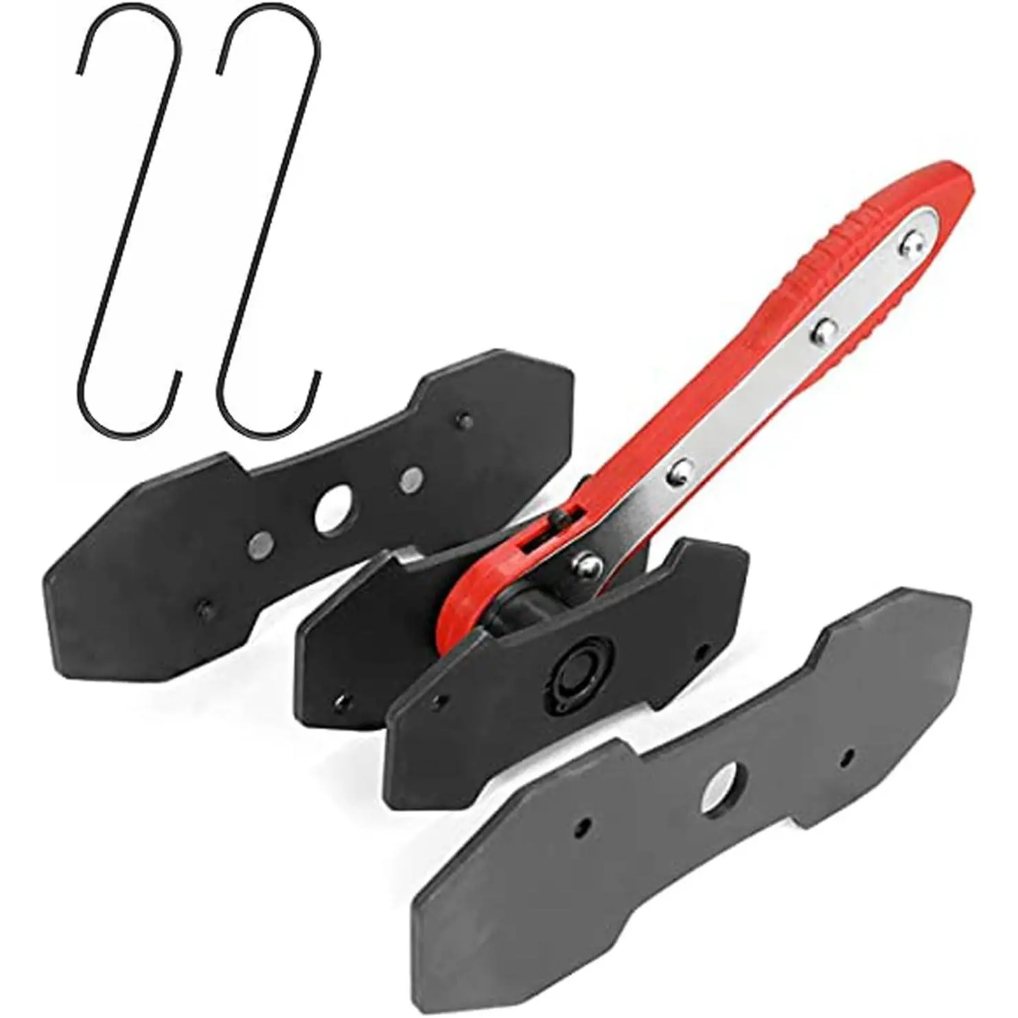Brake Caliper Compression Tool, Brake Caliper Tool with 360 Degree Swing Ratchets.Caliper Piston Compressor Tool with 2PCS Steel Plates,360° Rotating Ratchet Wrench, Effort-Saving Automotive Brake Repair Tool for Car Maintenance