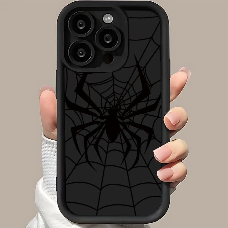 Spider Web Pattern Phone Case, Soft TPU Cellphone Protective Case, Total Protective Shockproof Mobile Phone Cover for iPhone, Casing