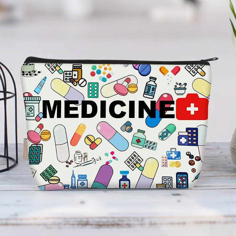 Canvas Pen Bag for Students, Cartoon DIY Zipper Pouch, Cosmetics Travel Bag, Wallet Pen Case, Stationery Organizer, Mother's Day Gift, Multi-Functional Bag