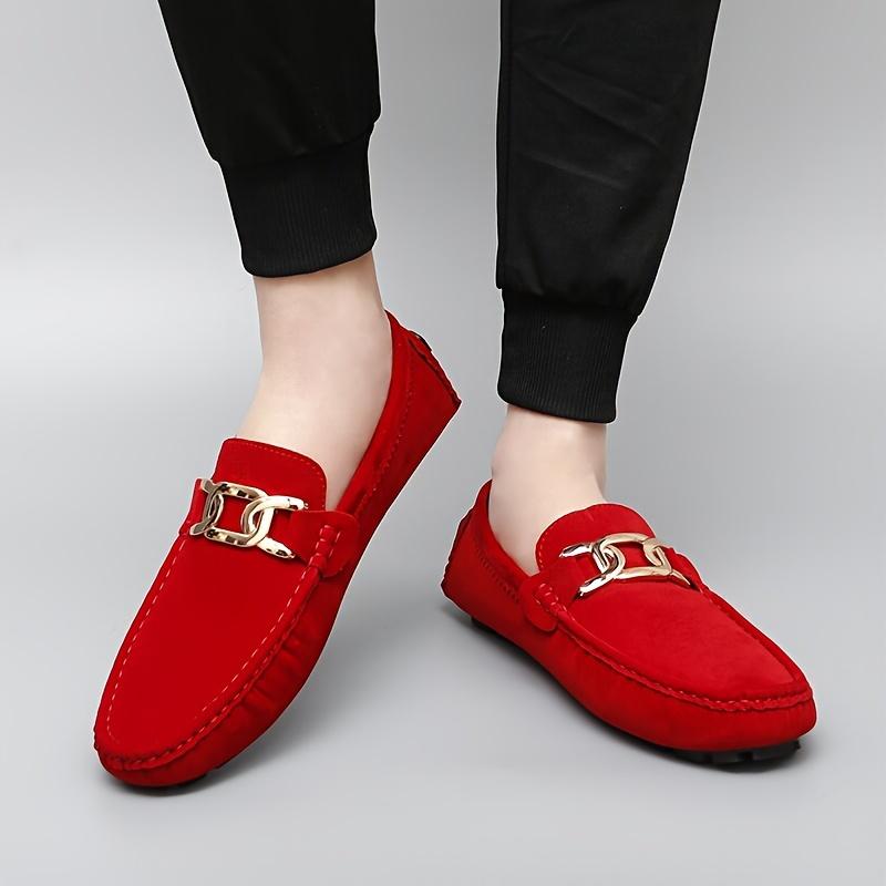 [Microfiber Fashion Loafers] Non-Slip Durable Microfiber Synthetic Upper Fashion Loafers| Rubber Sole, Casual Slip-On Shoes for Men and Women - Solid Color, All-Season Wear