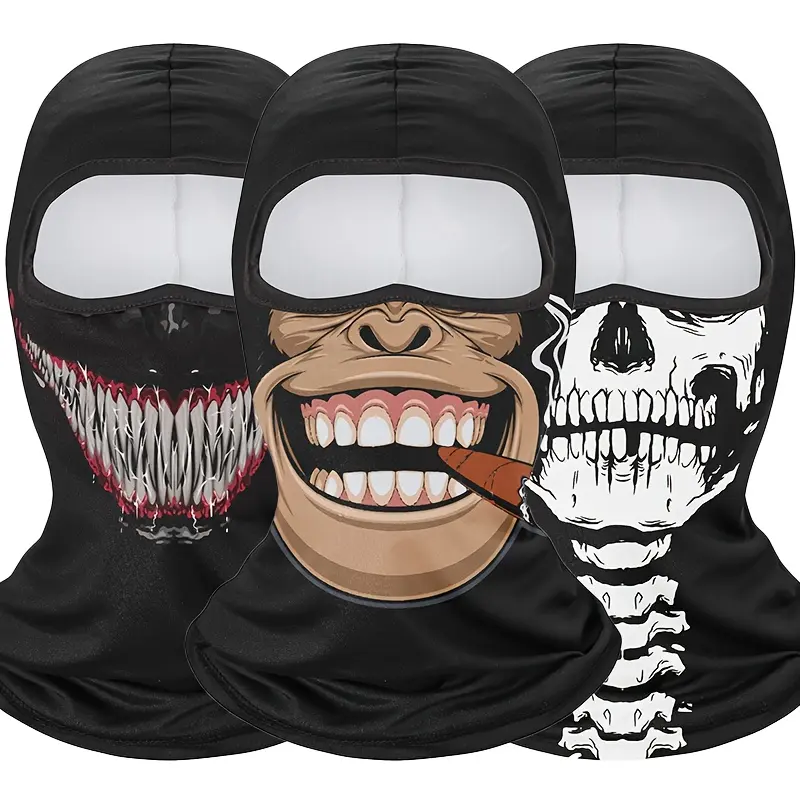 [Halloween, All Saints' Day] 1pc Balaclava Hat Riding Neck Gaiter, Breathable Windproof Dust-Proof Full Face Head Cover Mask, Suitable for Spring Summer Sports, Cycling, Motorcycle, Hiking, Horse Riding, Shooting, ., for Halloween And All Saints' Day