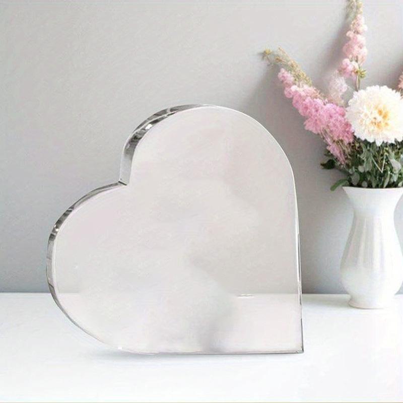 2D Romantic Acrylic Heart Plaque | Cute Gift for Girlfriend, Birthday Anniversary,Multipurpose Tabletop Decor,Valentine's Day