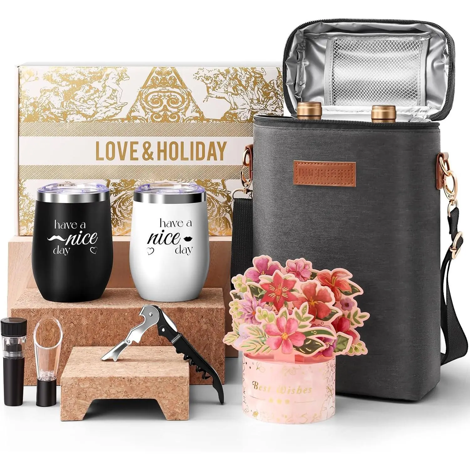 Mr and Mrs Gifts for Couples, Wedding Anniversary Set with Custom  Tumblers & Tote,  Lovers Gifts for Him Her, Birthday,  Day, Vow Renewal ( Day-Have a )