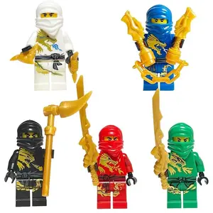 2026 hot item  Cross-border ninja doll double-sided printing elements children's educational toys assembly building block foreign trade