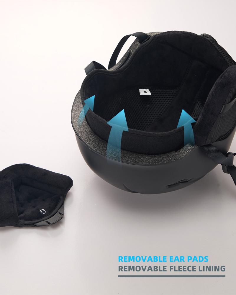 [Multi-Color Options]Adult Snowboard Helmet - Durable PC Shell, EPS Foam & Ventilation System - Unisex Ski Helmet in Matte Black, Gray & White for Men, Women & Youth