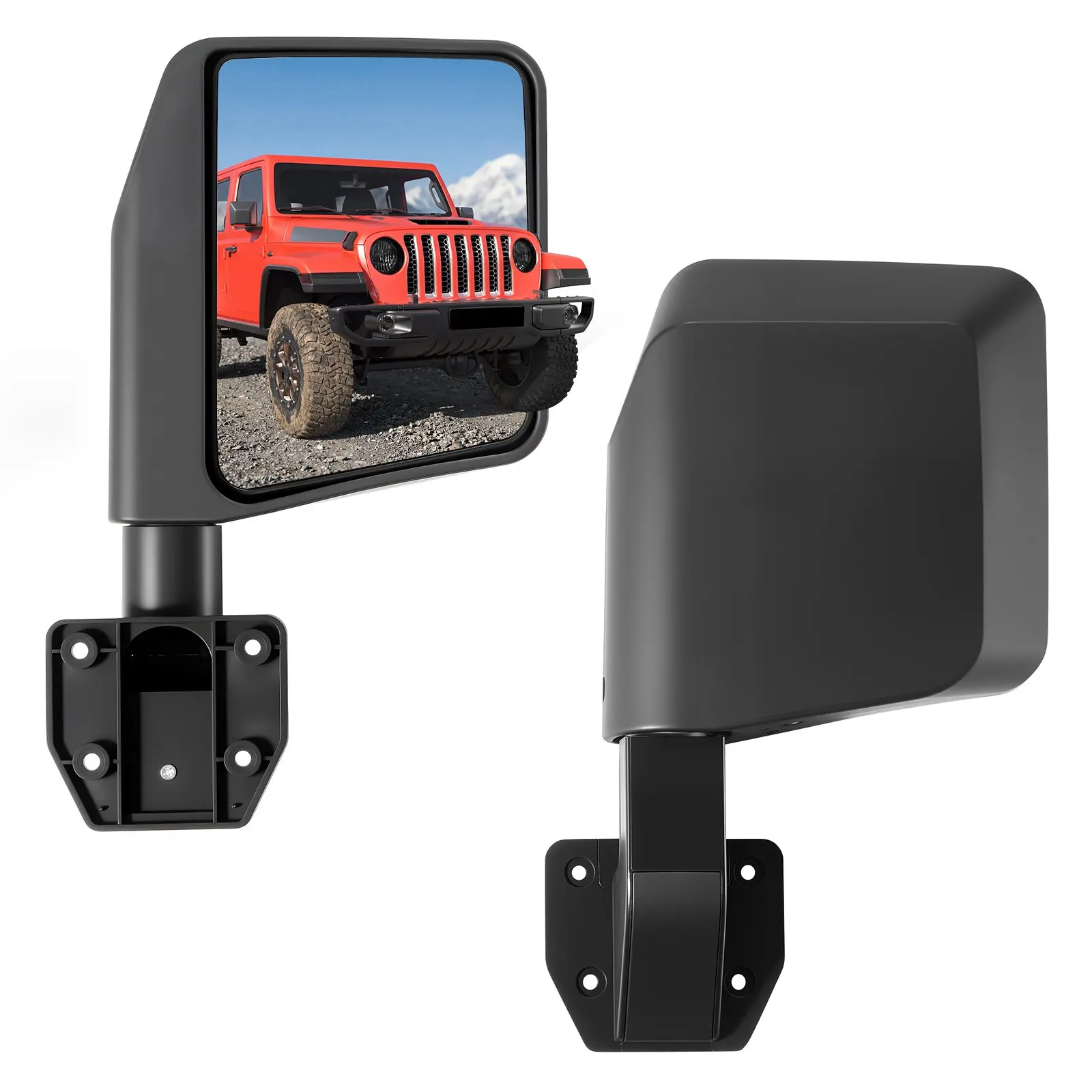 【Summerfinds】VEVOR Tube Door Side Mirrors, Compatible with Jeep Wrangler CJ7 YJ TJ JK JL/Gladiator JT/Cherokee XJ, DOT-Certified Side View Mirrors for Half Tubular Doors, Up/Down/Left/Right Adjustable, 1 Pair