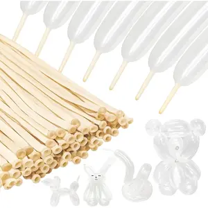 100Pcs Clear 260 Long Skinny Latex Balloons Premium Quality for Animal Balloon Making Kids Carnivals Party Decoration for Beginners