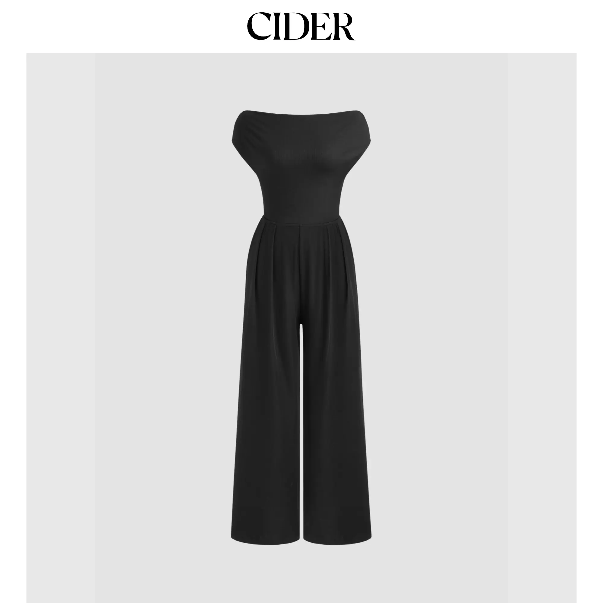 Cider [size 2-10] Boat Neck Twist Backless Wide Leg Jumpsuit