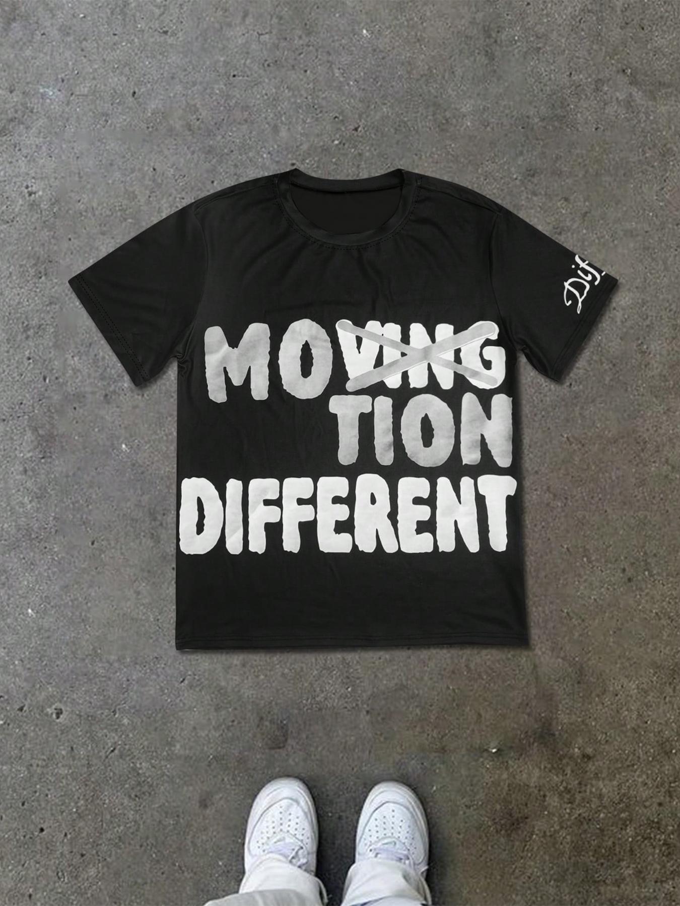 Men's and Women's Short Sleeve T-Shirt with Letter Character Print, Stylish Casual Fit Summer Tee for Youth, Versatile American Trendy Style