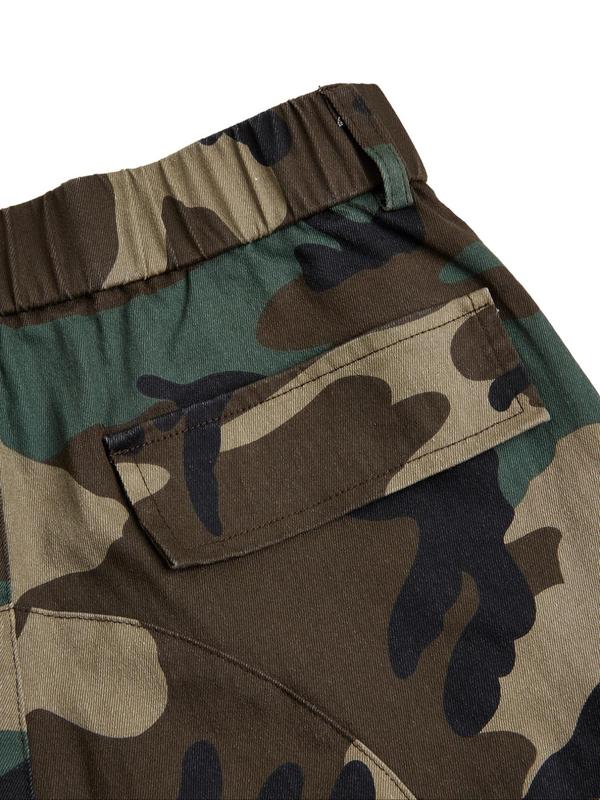 Women's Camo Print Shorts, Casual Comfy Pocket Design Shorts for Daily Wear, Ladies Bottoms for All Seasons