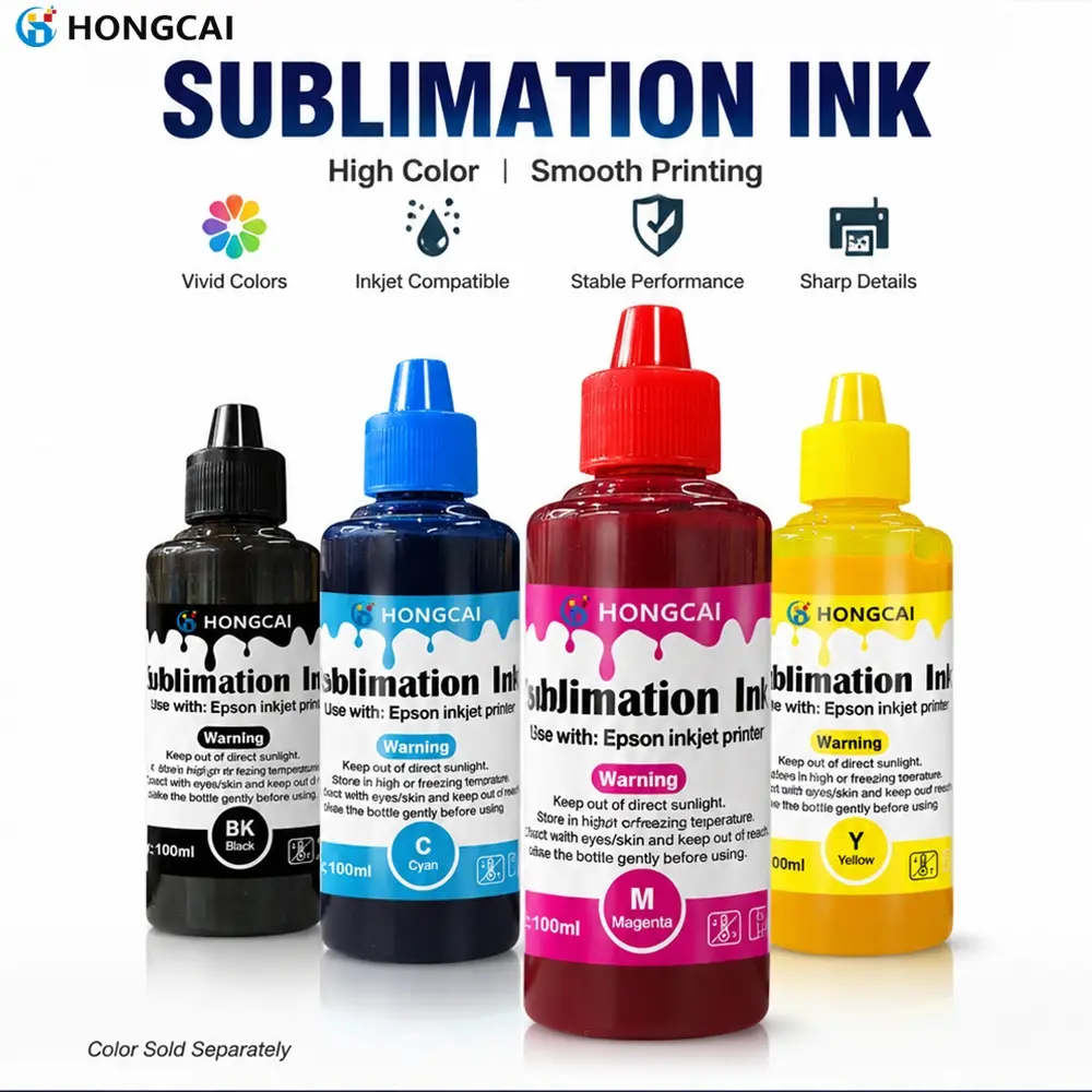 100ml Sublimation Pigment Ink, Heat Transfer Dye Ink, DIY Heat Press Transfer Supplies Suitable For Polyester, Blended Fabrics