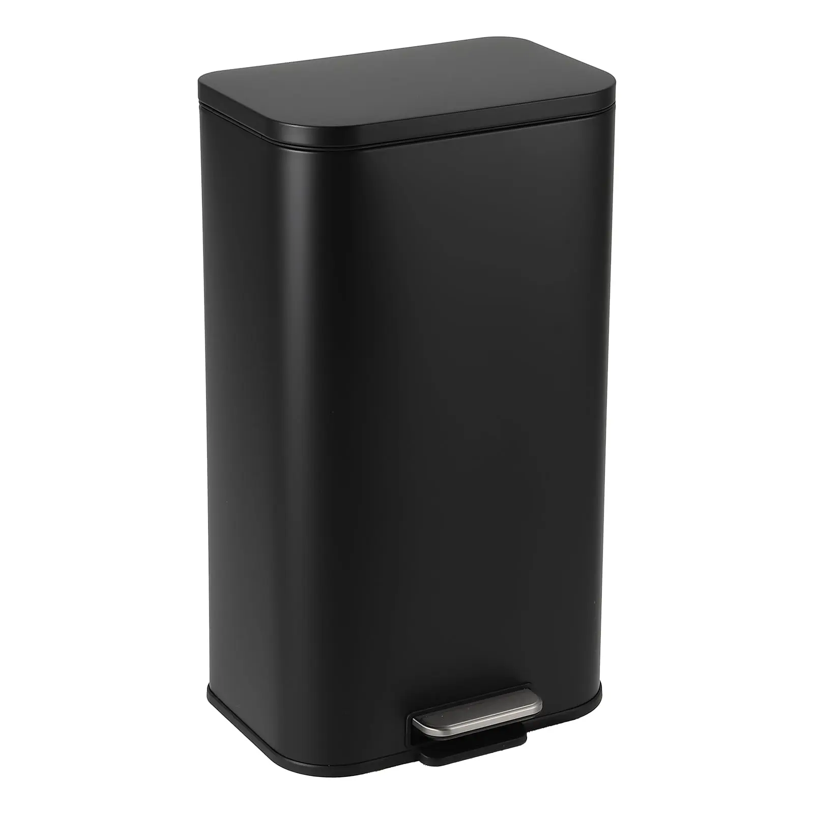 Garvee 13.2gal Heavy-Duty Stainless Steel Rectangular Step Bin, Soft-Close Lid, Removable Inner Bucket, Waste Storage for Kitchen/Office Household Appliances