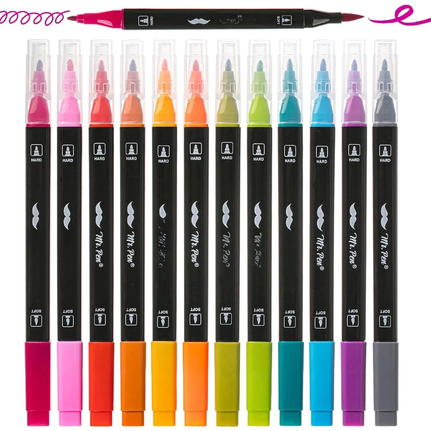 -  Tip Brush s, 12 count,  Colors | Brush and Fine Tip Marker,  Tip Markers, Art Markers for Adults