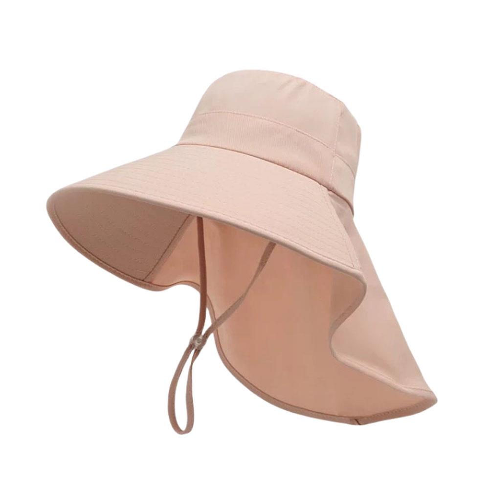Sunscreen Cap Ponytail Travel Fisherman Hat Wide Brim Sun Hat with Neck Flap Outdoor UV Anti Neck Protection Sun Visors