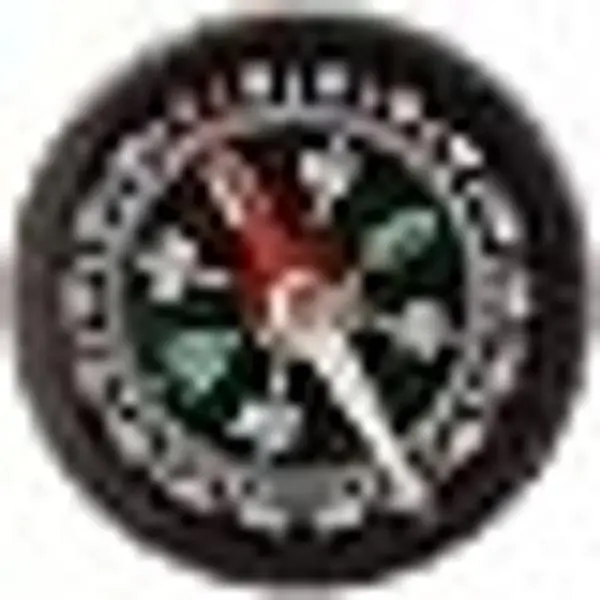 Mini 40mm Black Pocket Oil Filled Survival Compass, Portable Navigation Accessory for Camping Hiking Handheld Outdoor Activities