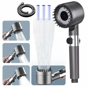 High Pressure Ion Drops Shower Head with  Hose Multi Mode Filtered Remove Chlorine Massageable ON OFF Switch Handheld