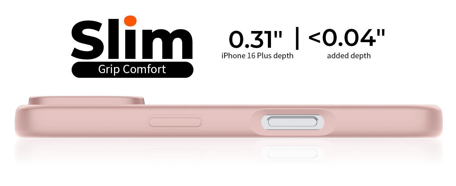 Designed for iPhone 16 Plus Case,Premium Liquid Silicone with [Soft Anti-Scratch Microfiber Lining][Upgraded Camera Protection] Slim Shockproof Phone Case for Men Women Girls,Chalk Pink