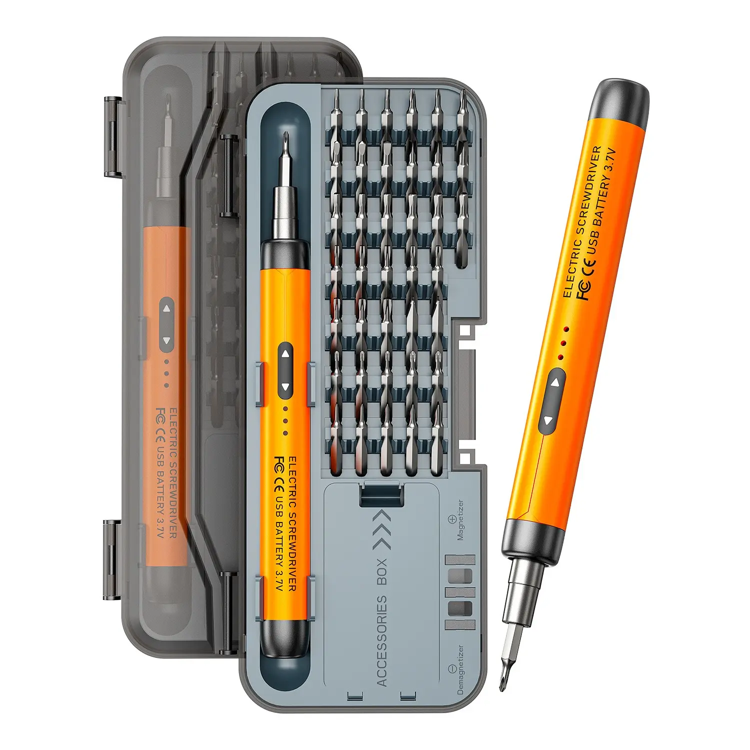 46‑in‑1 Cordless Electric Screwdriver Kit, Portable Tool Set with Assorted Bits, Ergonomic Non‑slip Handle, Ideal for Home Repair, Furniture Assembly, Electronic Maintenance and Daily DIY Hand‑making Projects