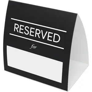 20 Pack Reserved Table Signs Table Tent Place Cards for Weddings Restaurants Events