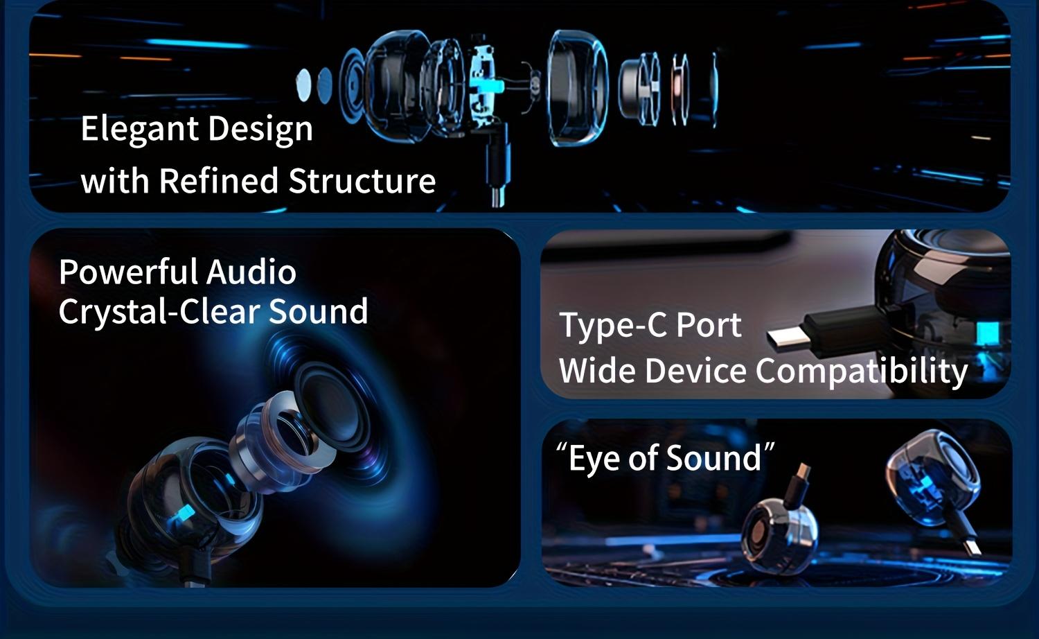 Compact Plug-And-Play Subwoofer for Mobile Phones And Computers |     Semi-Transparent Body with Cool Lighting |   Weighs Only 31.5G with a Lightweight Design |   Universal Type-C I Magnetic Bluetooth Headphones morning blues speaker