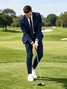 Men's Solid Single Button Business Suit Two-Piece Set, Blazer + Pants, Casual Formal Wear for Weddings and Parties, Versatile Daily