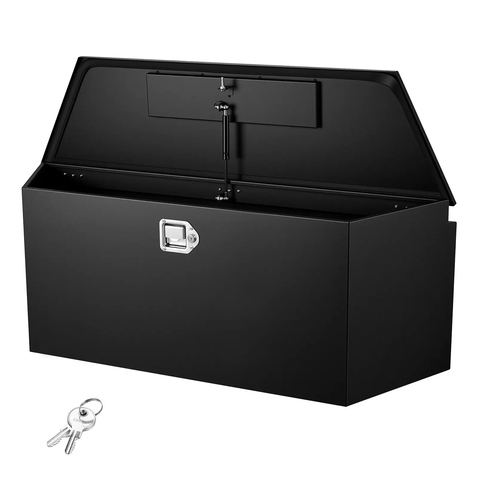 【DealsForYouDays】VEVOR Trailer Tongue Box, 49" x 13.9"x 18.5" Steel Trailer Tongue Tool Box, Heavy Duty Storage Organizer with Lock and Keys, Utility Tool Chest for Pickup Truck Bed, RV, SUV, Off-Road Vehicle, Black
