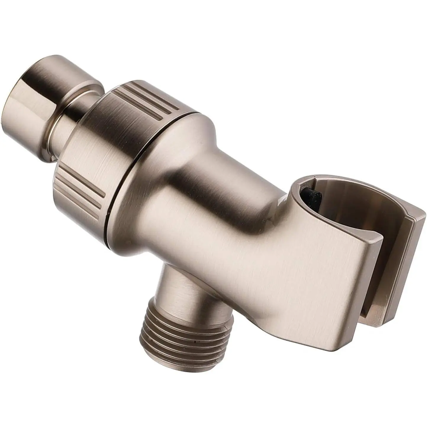 Shower  Holder for Handheld Shower , Adjustable Shower Arm Mount Bracket with Brass Swivel Ball, Shower  Support - Brushed Nickel