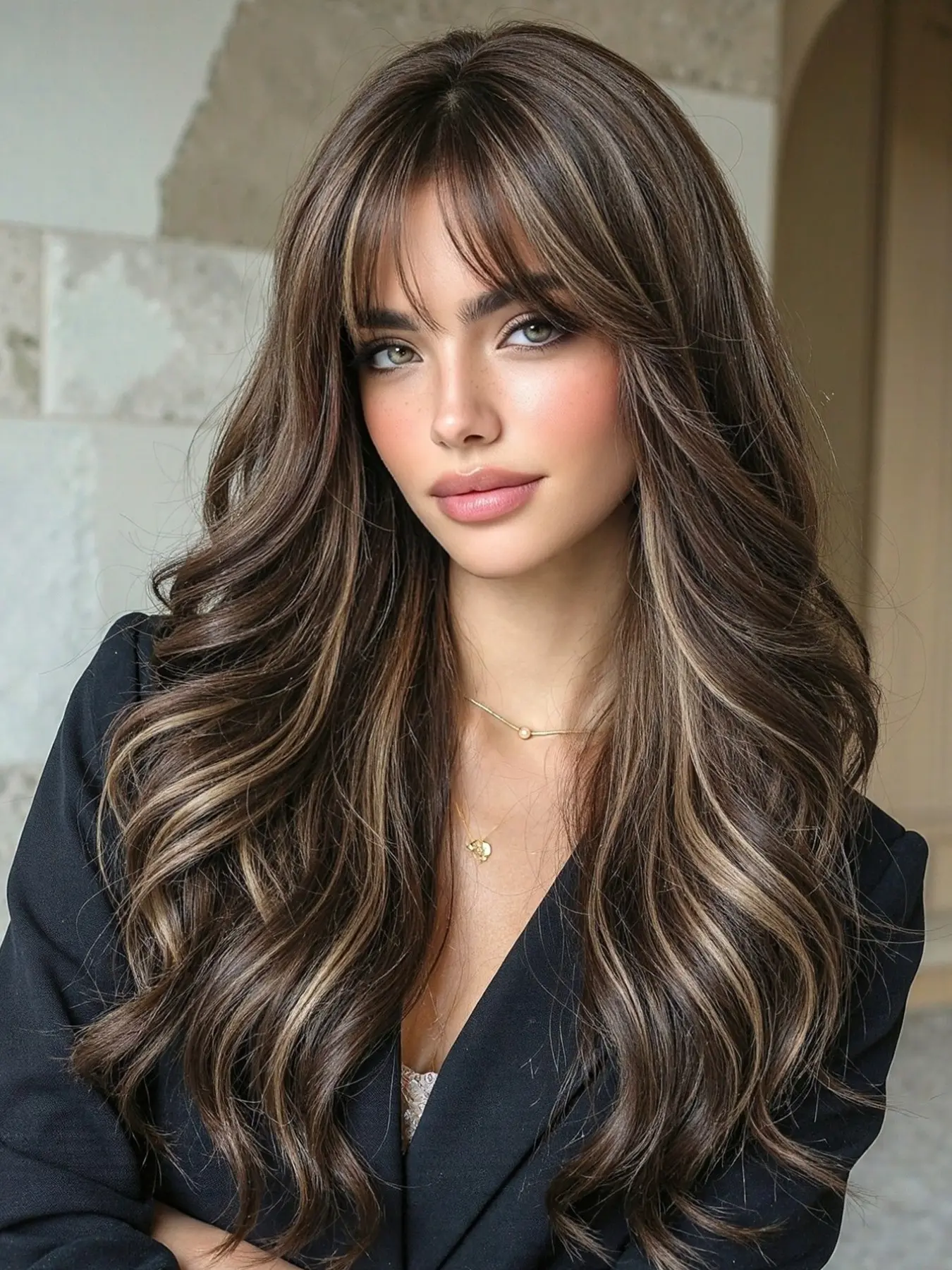 24-Inch Long Wave Wig, Heat Resistant Lady Wig, Natural Look, Easily Styled, Fashion Forward, Perfect for Daily Wear