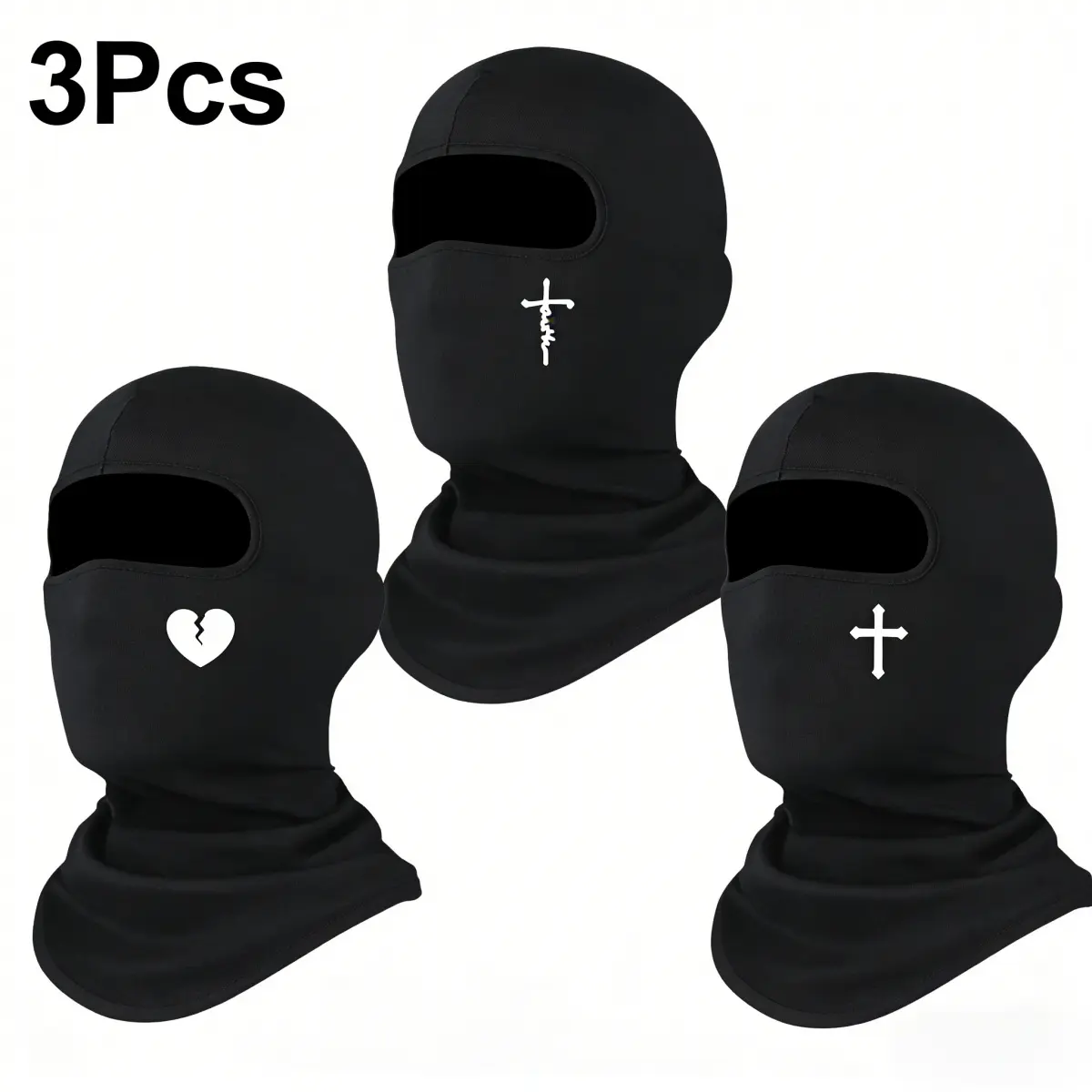 3Pcs Ski Mask Mask Face Cover Balaclava Full Face Mask Summer Face Cover UV Protection Balaclava Men Women Outdoor Sports Face Mask For Men And Women – Skiing, Snowboarding, Motorcycle, UV Protection & Wind Protection