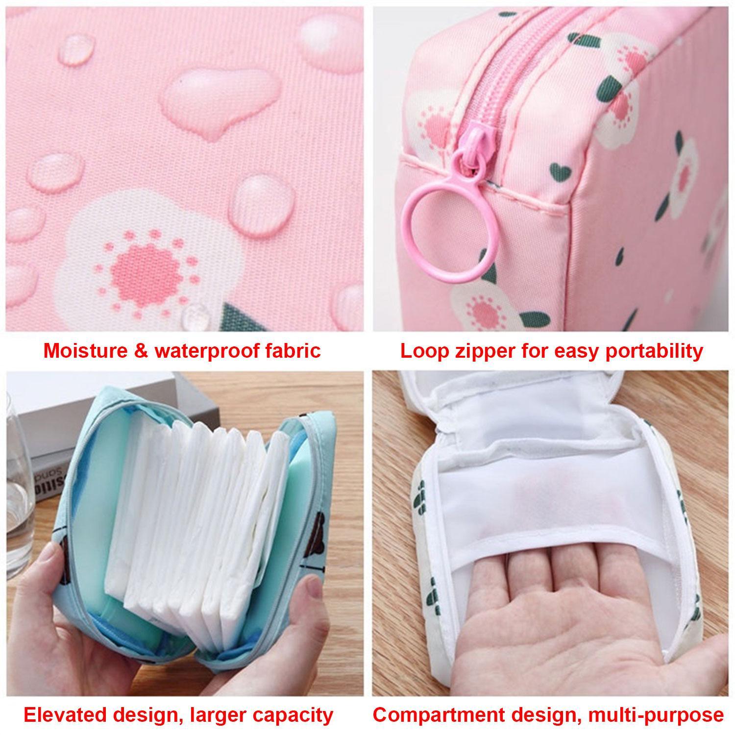 Cute Cartoon Napkin Tissue Storage Bag (1 Count), Space Saving Bags, Home Accessories Large Capacity Lipstick Storage Organizer, Travel Essentials Makeup Bag, Cosmetic Storage Bag, Summer Gift