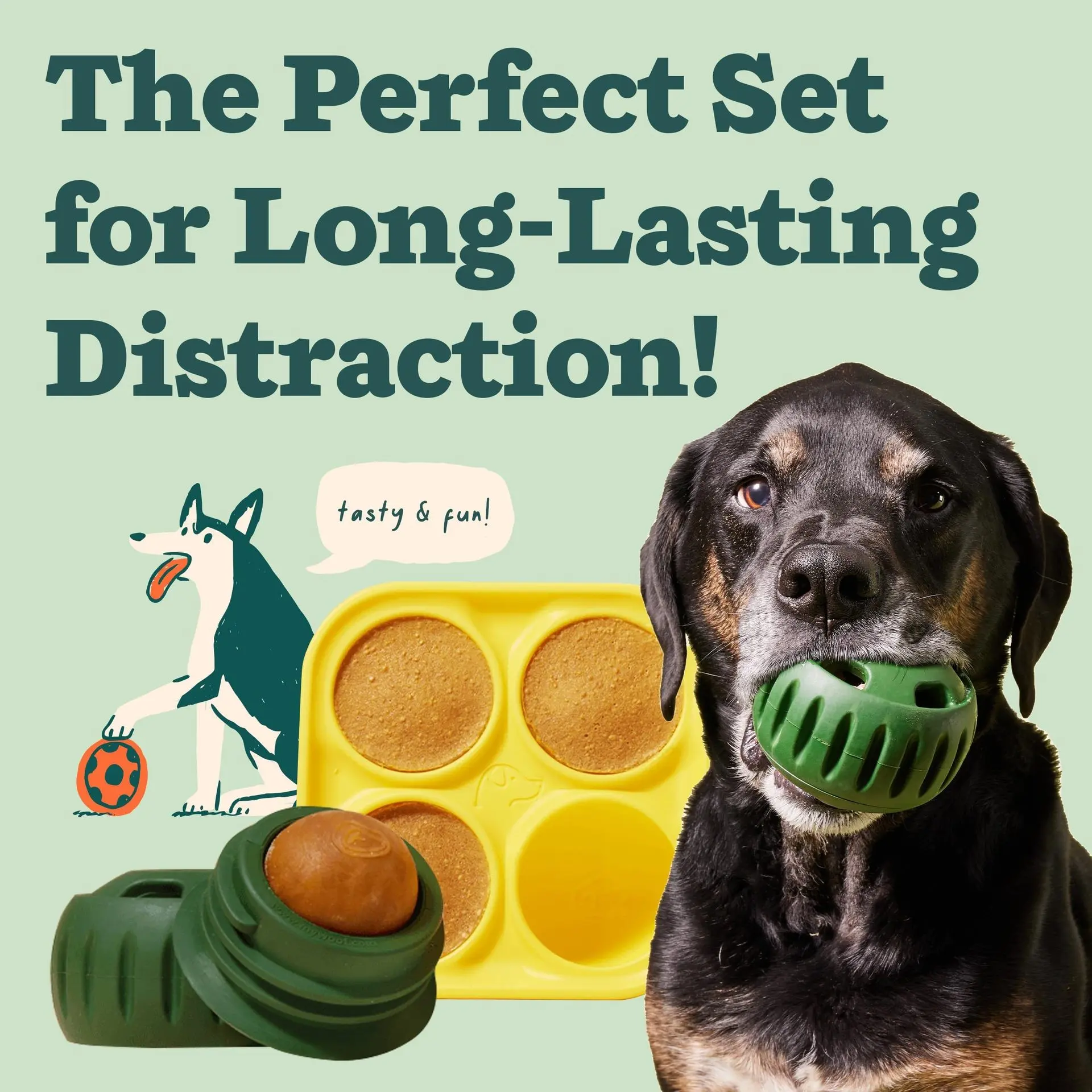 Interactive Dog Toys for Boredom - Dog Treat Molds Silicone Healthy Treats for Dogs Enrichment Toy for Frozen in Summer - for Large Small medium Pups