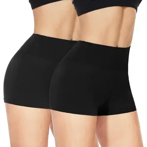 2 Pack Biker Shorts for Women - 3"/5"/8" Booty Volleyball High Waisted Black Shorts for Yoga Dance Workout