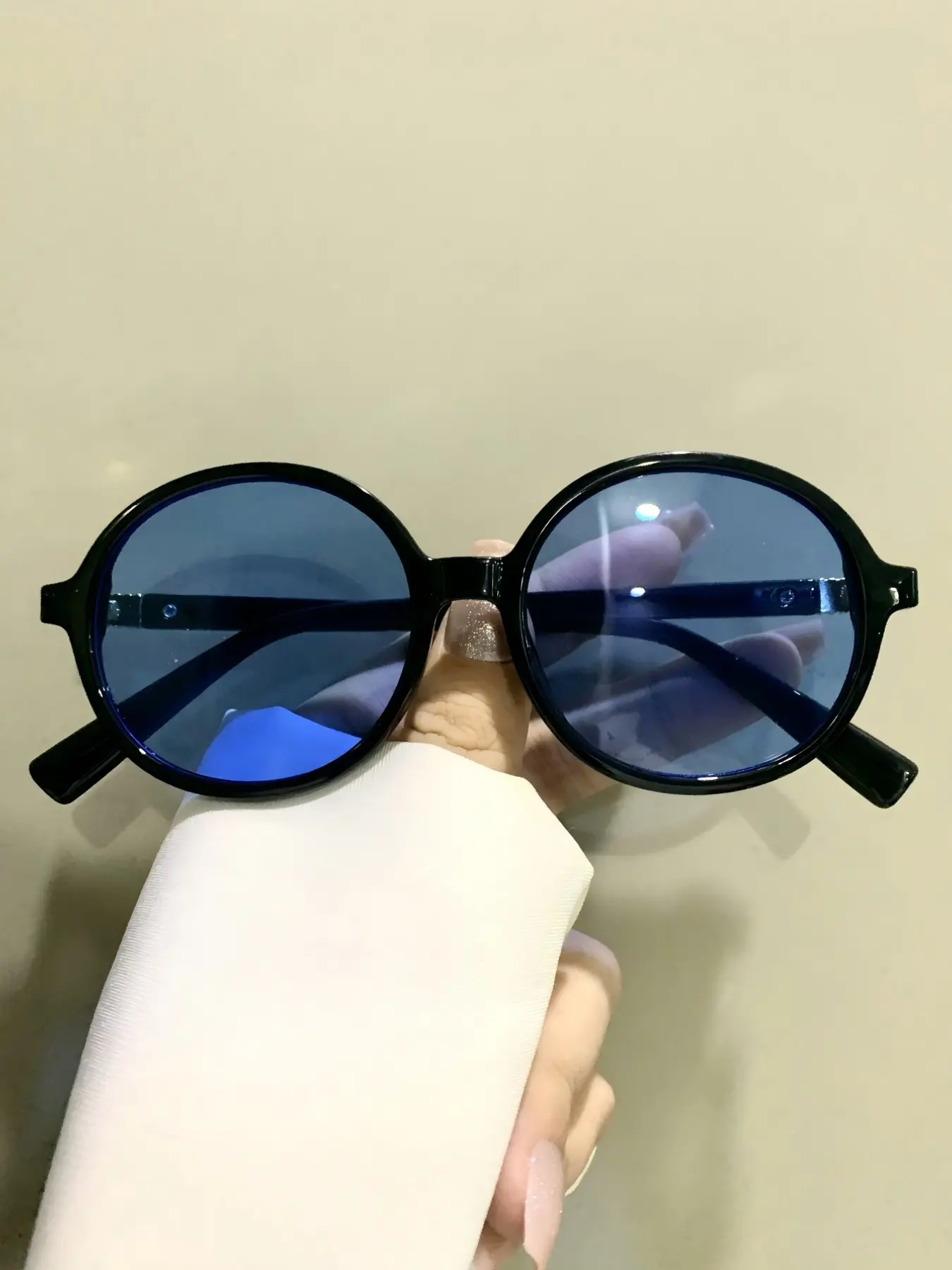 Large Frame Round Glasses, Retro-Chic Fashion Decorative Eyewear, Metal Hinge Casual Eyeglasses for Men and Women