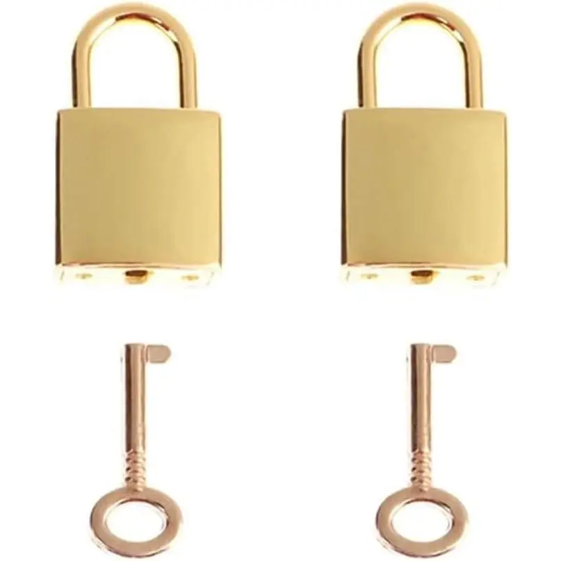 2 count  Old Antique Style Mini Archaize Padlocks Key Lock with Key for  Box Storage Box Diary Book()