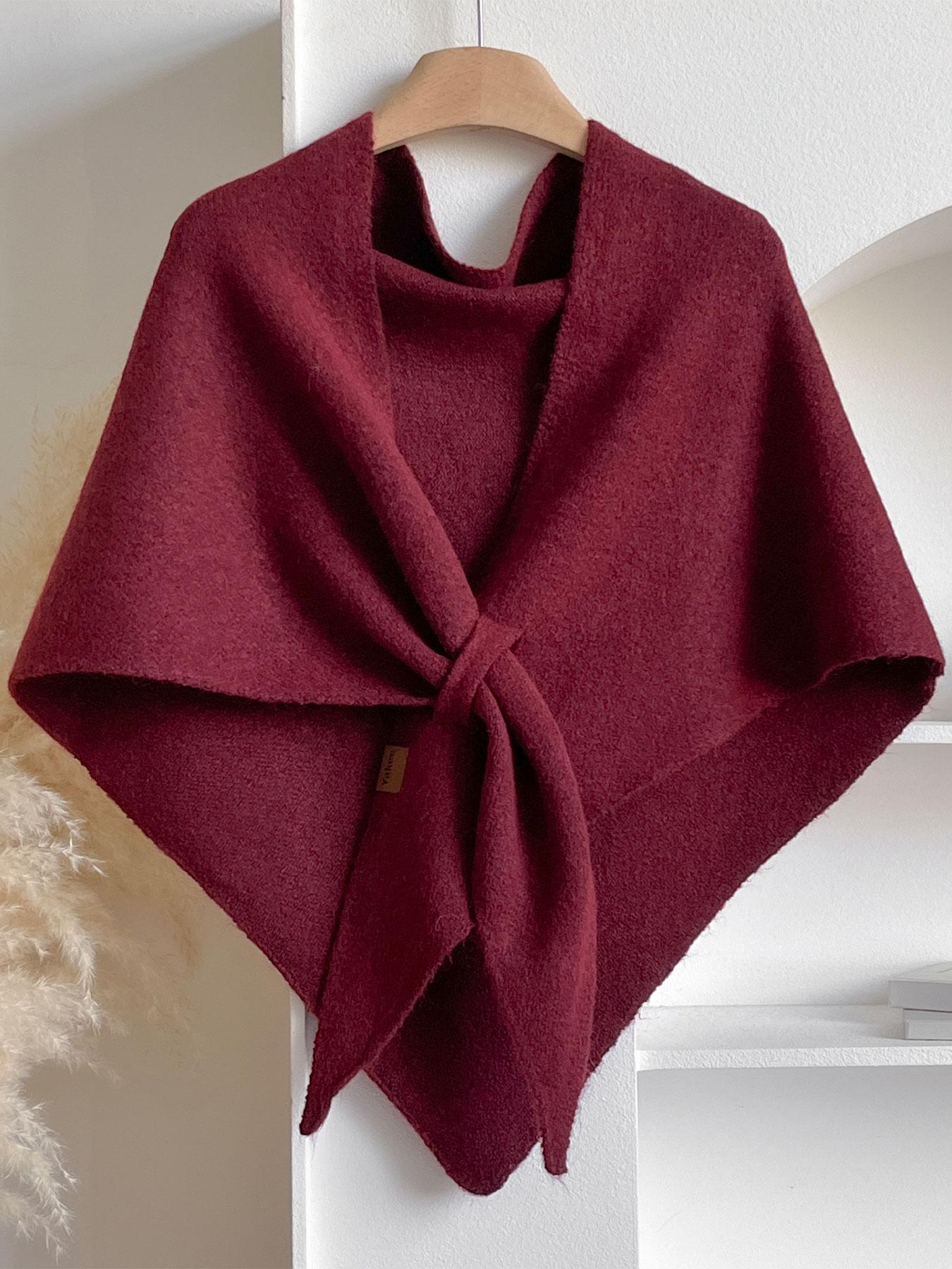 Women's Solid Color Scarf, Winter Casual Soft Comfortable Shawl, Fashion Unique Accessory, Daily Wear Scarf for Women, Trendy Solid Shawl, Soft Warm Shawl