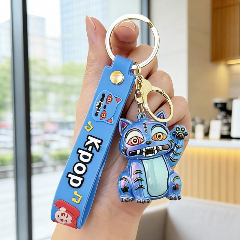 Colorful electroplating witch hunter keychain K-pop animation character fashion bag pendant cartoon silicone gift