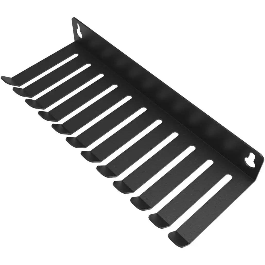 11 Slots Wall Mount Cable Hanger Rack Organizer Holder for Neat Cable Management Storage in Home Office