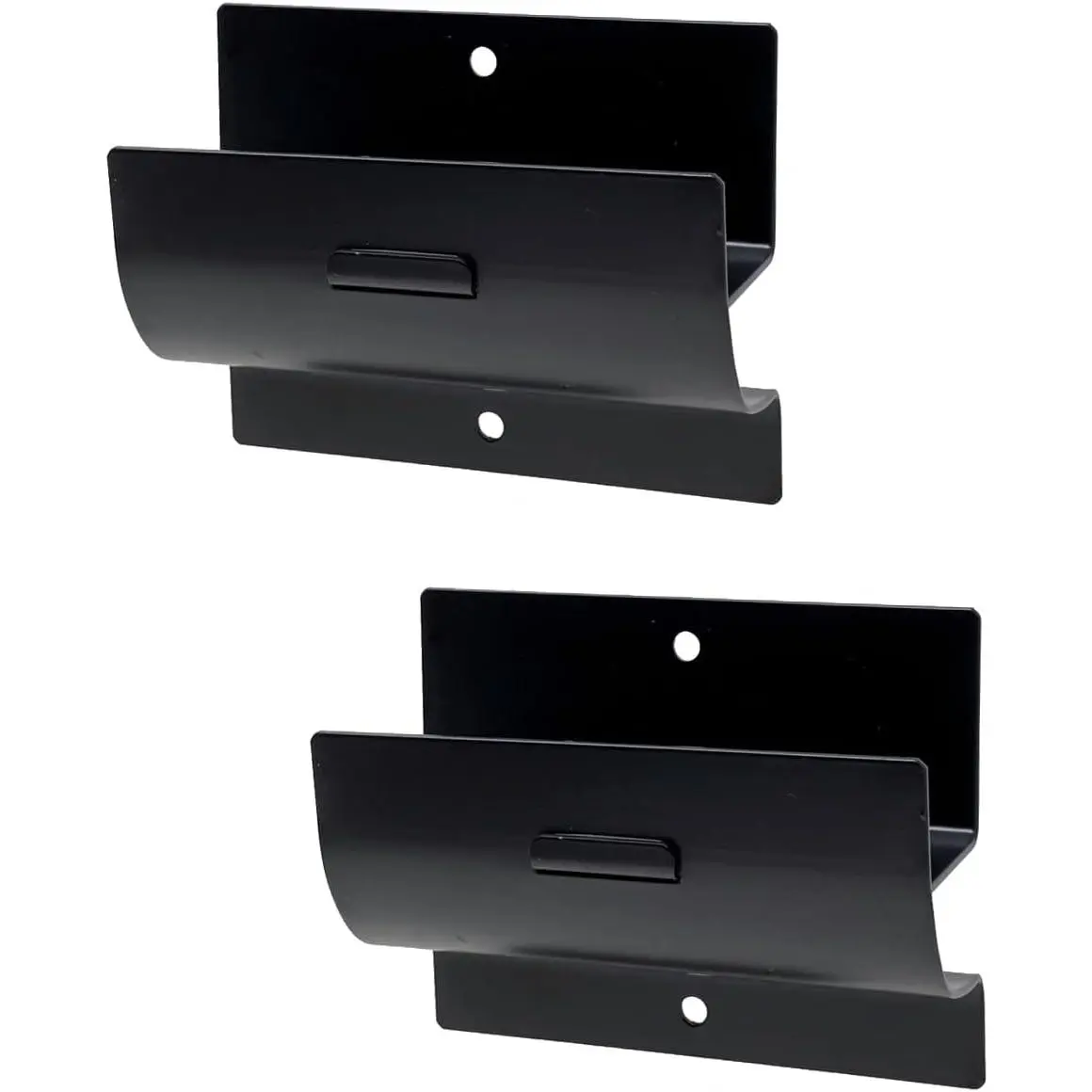 GMH-01-2P 4-in Steel Wall Mount Ladder and Wheelbarrow Hanger, Matte Black, Pack of 2
