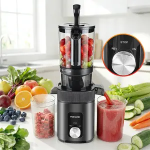 Cold Press Juicer – Quiet 60 RPM Slow Masticating Juicers with 4.35" Large Feed Chute, Easy To Clean Juice Extractor Machines High Juice Yield for Whole Vegetables & Fruits