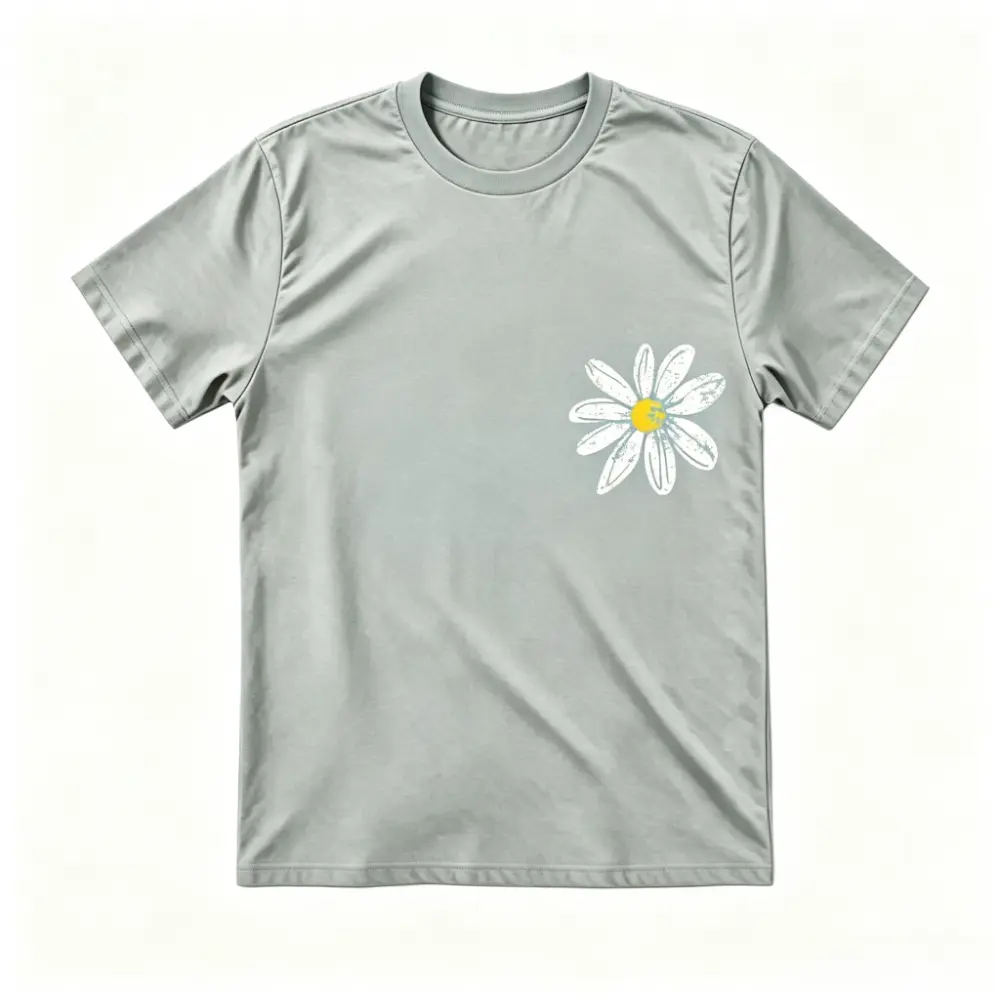 Comfort Colors Daisy T-shirt, Retro Floral Shirt, Women's Casual Short Sleeve Tee, Cotton Top Womenswear