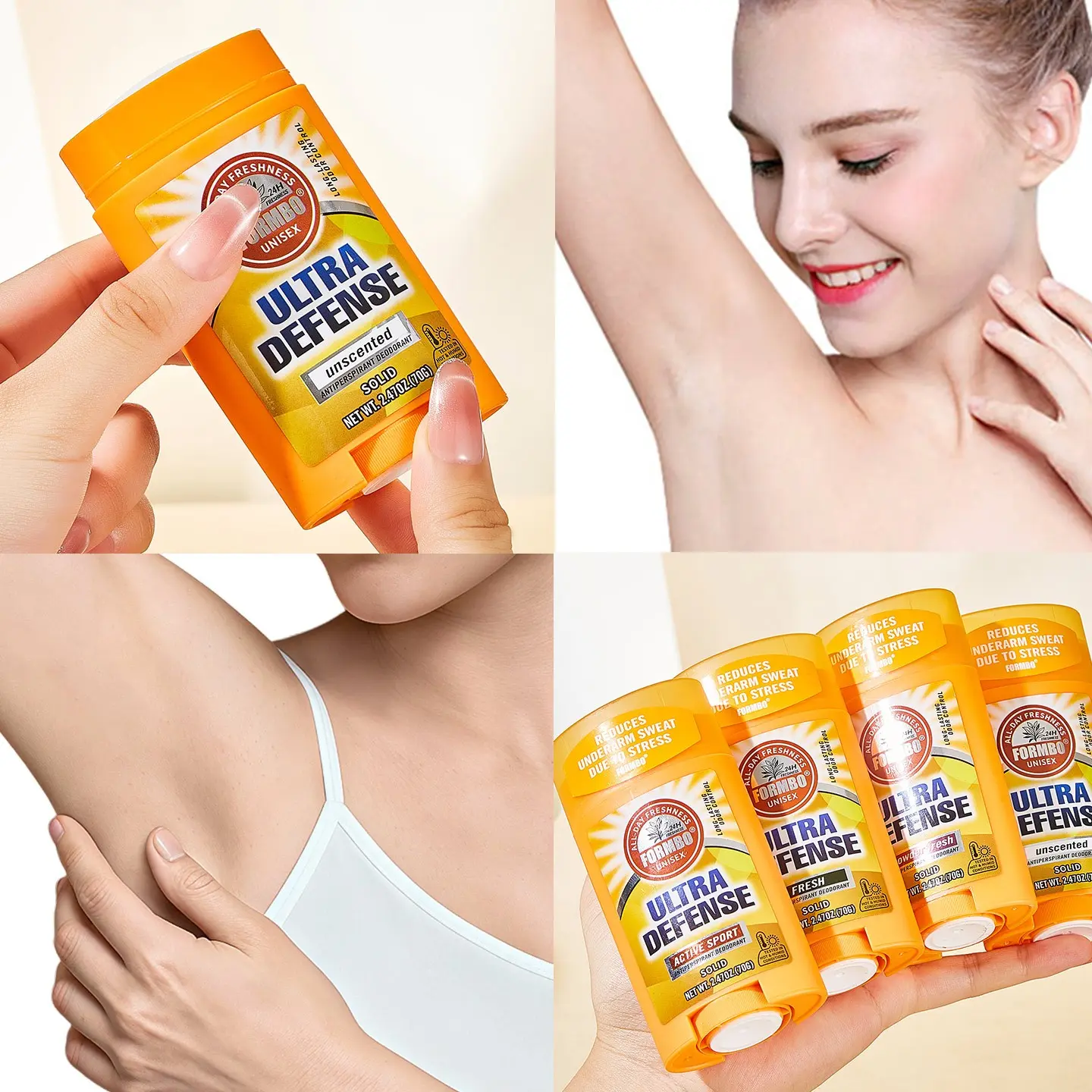 Two-In-One Deodorant Sweat Stopper Stick, Portable Underarm Deodorant, Natural Solid Deodorant, Long-Lasting Freshness, Unisex