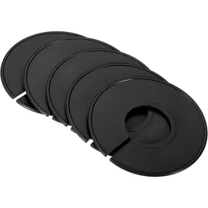 12 Pack Black Round Closet Clothing Dividers, Blank Label Size Sorting Separators for Clothing Rack Wardrobe Organization