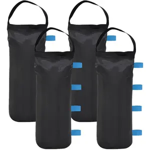 145 LBS Canopy Weights Sand Bags, 4-Pack Sand Bags for Weight Outdoor Advertising Tent Sunshade Fixed Windproof Pop up Canopy Tent Weights(Black-Blue Straps)
