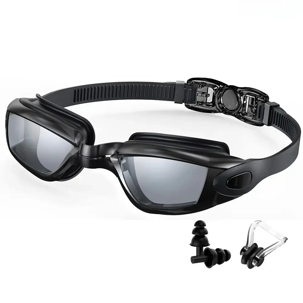 Polarized Swimming Goggles for Adults, Full Coverage Silicone Eyewear with Anti-Fog and 100% UV Protection, Leakproof Perfect Fit for Indoor/Outdoor Use, Leakproof Swimming Glasses