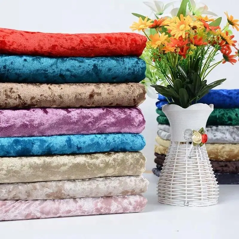 50*50cm 23 Colors DIY Hand Sewing Gold Velvet Fabric Stretch Diamond Luster Cloth Soft Ice Velvet Doll Wallet Christmas Packagin
