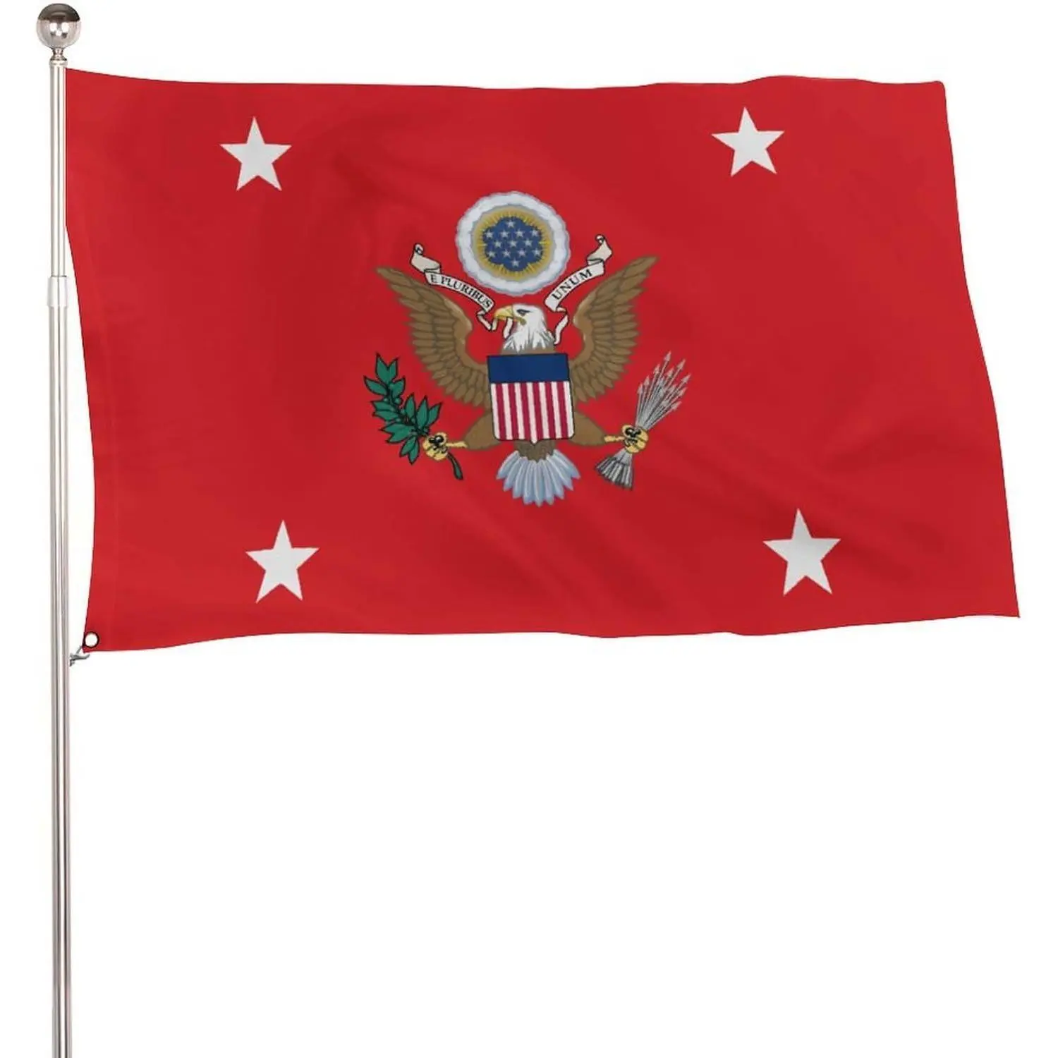 United States Secretary of The Army Flag, 5x3 ft Standard Size Lightweight 115D Polyester Outdoor Display Banner with 2 Metal Eyelets, 5X3 Feet, Single Flag